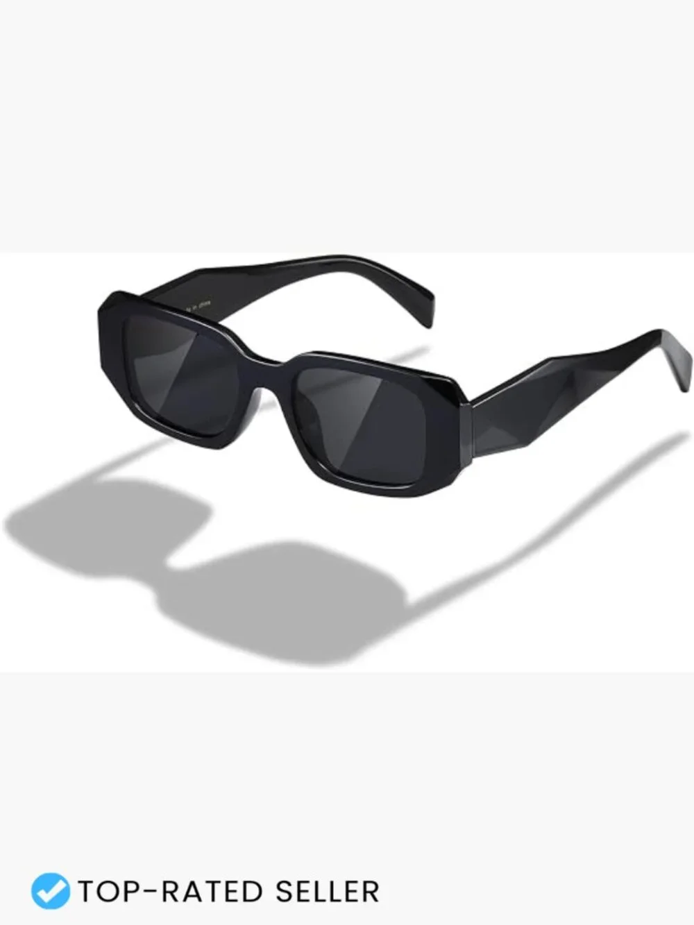 Rectangular Sunglasses Retro 90s Vintage Square Frame Unisex UV400 Protection